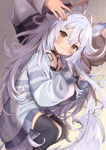 absurdres highres kamiko_kana late_exa lying_on_lap petting smiling rating:s score:1 post #23